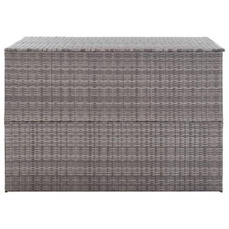 Berkfield Home Garden Storage Box Grey 150x100x100 cm Poly Rattan | Size: 150 x 100 x 100 cm