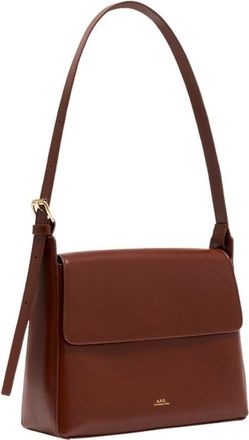 A.P.C. Womens Virginie Shoulder Bag Brown Cowhide