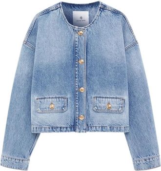 Anine Bing Blanche Jacket - Dames - Spijkerjassen - Blauw - M - Katoen - Jassen