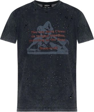 Dsquared2 T-shirt con stampa - Grigio