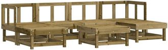 vidaXL Juego De Muebles De Jard&iacute;n 7 Pzas Madera De Pino Impregnada Vidaxl