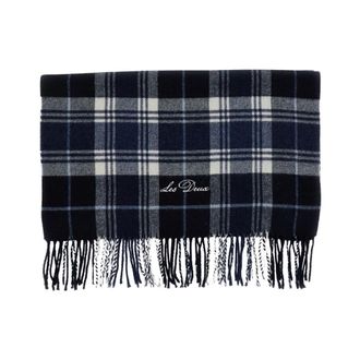 Les Deux Accessoires, Heren, Veelkleurig, ONE Size, Wol, Geruite Sjaal van Wolmix