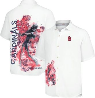 Tommy Bahama Mens Tommy Bahama White St. Louis Cardinals Veracruz Ace Islanders Button-Up Shirt at Nordstrom, Size Xxx-Large