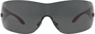 Versace VE2054100187 Shield Rimless Sunglasses - Gray