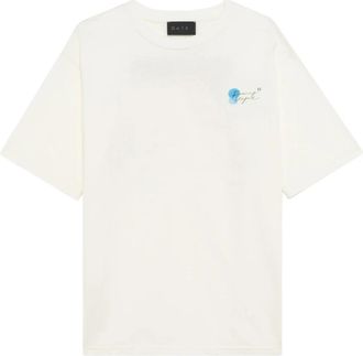 D.A.T.E. T-Shirt Rowing - Heren - T-shirts - Wit - L - Katoen - Tops