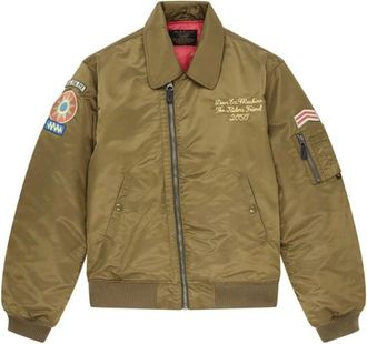 Deus Monty Flight Jacket - Heren - Jassen - Groen - Maat: M Zijde