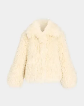 Cinq &agrave; Sept Curly Faux Fur Jacket
