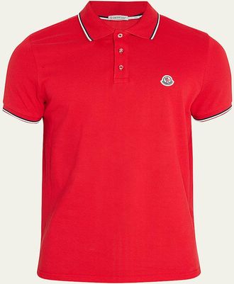Moncler Mens Classic Tipped Polo Shirt