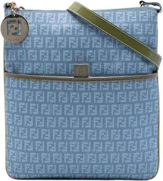 Fendi Pre-owned Vintage Crossbody Bag - Dames - Vintage Schoudertas - Blauw - ONE Size - Leer - Vintage
