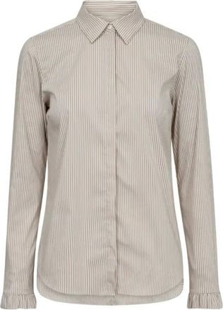 Mos Mosh Mmmattie Flip Stripe Shirt - Blouses & Shirts - Mujer - Beige - XL