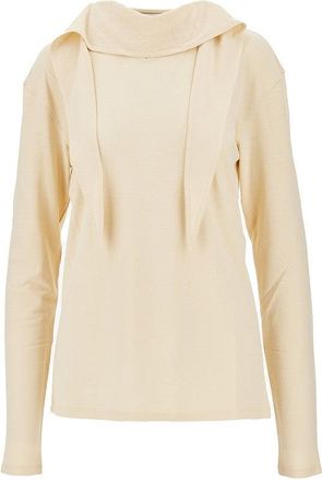 Christophe Lemaire Jersey crepe foulard top Woman S