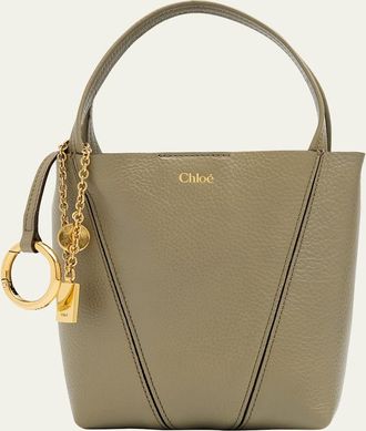 Chlo&eacute; Spin Mini Tote Bag in Grained Calfskin