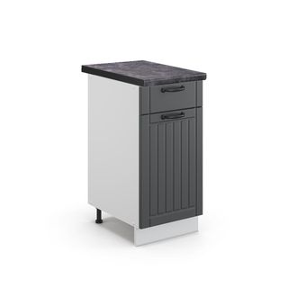 Vicco Mueble Bajo De Cocina Fame-line, Antracita Casa De Campo, 40 Cm, Et Antracita Vicco