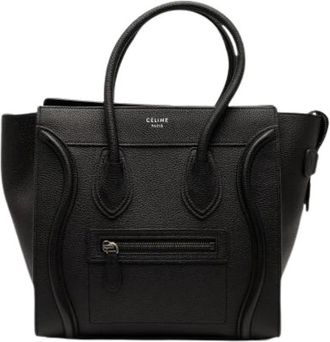 Celine Pre-owned Handbags, female, Black, Size: ONE SIZE Pre-owned Vintage Leather Handbag