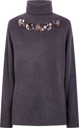 P.A.R.O.S.H. Maglione con paillettes - Marrone