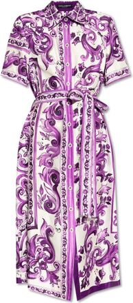 Dolce & Gabbana Dames, Jurken, Paars, Maat: XS Zijde