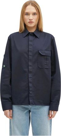 Maison Kitsun&eacute; Quilted Blouson - Jackets - Mujer - Azul - M