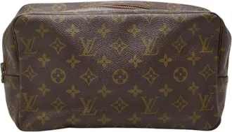 Louis Vuitton Brown Pvc Leather Clutch Bag (Pre-Owned)