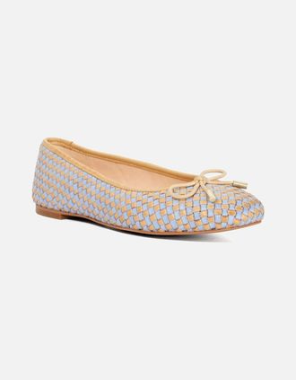 Dune London Womens Dune Heights Leather Womens Blue Flats - Size: 6
