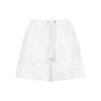 Moncler Beige Floral Shorts