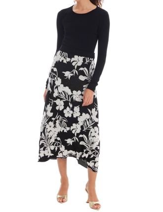 Allison New York Alyssa Skirt In Shadow Floral