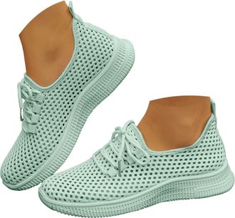 Generic Womens Mesh Lace Up Running Shoes Lightweight Casual Outdoor Slip On Sneakers Fashion Breathable Low Top Walking Sock Shoes Womens Hiking Athletic Ten