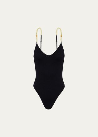 Vix Harper Beaded One-Piece Swimsuit