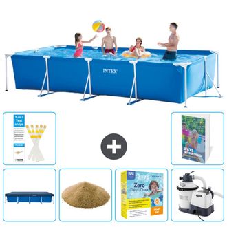 Intex Piscina Con Estructura Rectangular - 450x220x84 Cm - 7-piezas S170