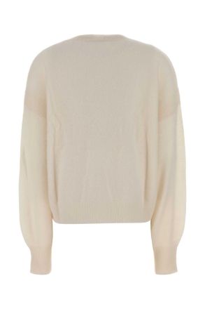 Le Kasha Womens Ivory Cashmere Modena Sweater White Exterior: Organic Maglieria