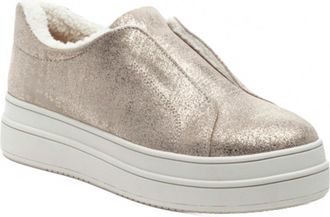 J/Slides Womens Nada Sneakers In Gold Metallic