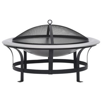 vidaXL Brasero De Jard&iacute;n Con Parrilla Acero Inoxidable 76 Cm Vidaxl