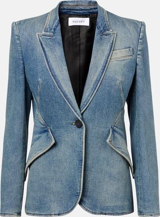 Alexander McQueen Blazer monopetto di jeans