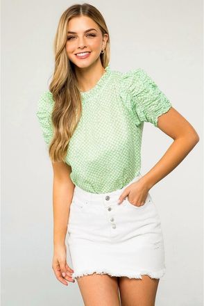 THML Clothing Zesty Charm Top In Green