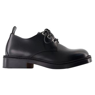 Alexander McQueen Alexander McQueen, Laced Shoes, female, Black, Size: 12 US Black Leather Lace Up Derbies