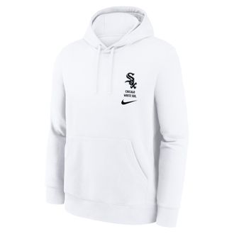 Nike Chicago White Sox Minimal Club Nike Mens MLB Pullover Hoodie in White | NKDK10ARX-RZV