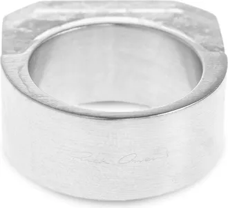Rick Owens Double Crystal Hollywood Ring - Silver