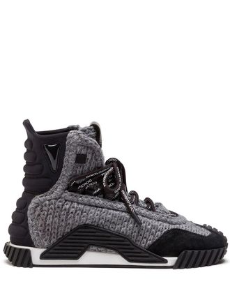 Dolce & Gabbana NS1 high-top sneakers - women - Cotton/Calf Leather/Goat Skin/Lamb Skin/Polyamide/Polyamide/Polyester/Spandex/Elastane/Spandex/El