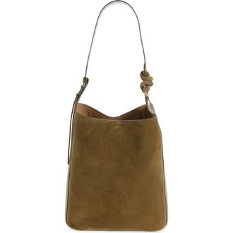 Anya Hindmarch Ringo Suede North/South Shoulder Bag in Bonsai at Nordstrom