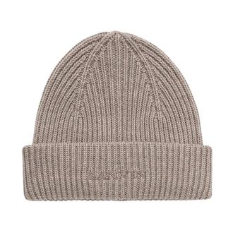 Lanvin Wool Beanie - Dames - Hoeden - Bruin - ONE Size - Wol - Accessoires