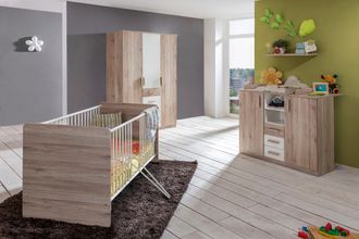 Wimex Babyzimmer-Komplettset »Bergamo« Set, 3 Stk. tlg. Bett + Wickelkommode + 3 trg. Schrank