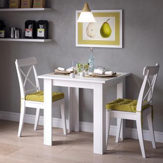 Vicco Mesa De Comedor Karlos, Blanco, 80 X 80 Cm, Vicco