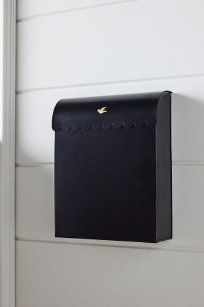 Anthropologie Icon Scalloped Metal Mailbox