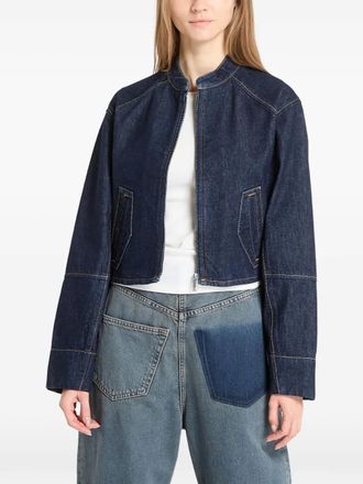 Calvin Klein zip-up denim jacket - Blauw