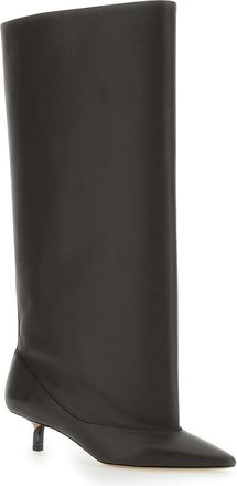 Jacquemus Womens Brown Leather Pointed Toe Boots
