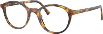 Miu Miu Glasses, unisex, Brown, Size: 48 MM MU 02Wv Round Eyeglasses