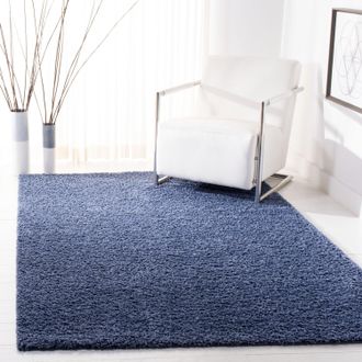 Safavieh Primo Shag Machine Made Area rug, Blue Shag / Flokati Style Easy Care
