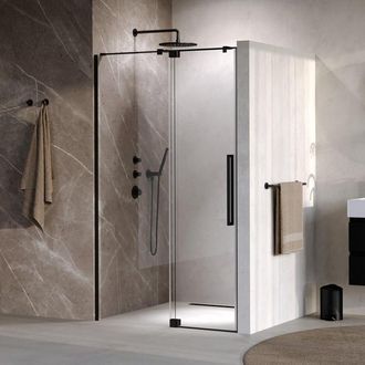 Marcel Breuer Stellar Nisdeur - 2-delig - 120x200cm - draaideur - glascoating - omkeerbaar - helder glas - mat zwart