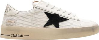 Golden Goose Black Perforated Upper Winged Emblem Low-Top Sneakers
