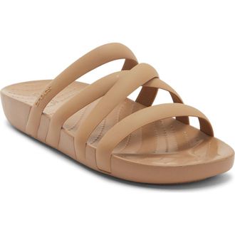 Crocs Splash Strappy Slide Sandal in Sepia at Nordstrom Rack, Size 10
