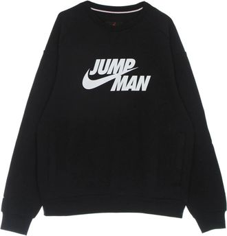 Nike Jordan Fleece Crew Neck Sweatshirt - Heren - Sportshirts - Zwart - XL - Katoen - Fitness